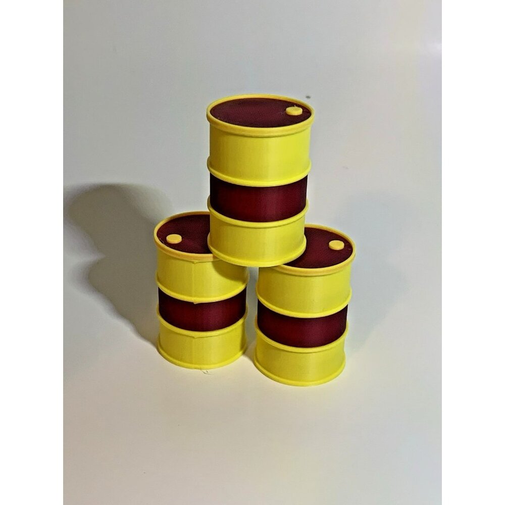 (3) - 55 Gallon Drum Barrels G Scale Lot Walthers Herpa Promotex Wiking set of 3
